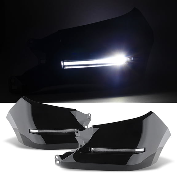 AKKON - Pair Fog Running Lights Fits 2014-2021 Toyota Tundra DRL LED Daytime Bumper Black Lamp Left Driver + Right Passenger