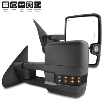 Heated Driver Side Mirror Glass – For 2007-2021 Toyota Tundra (Power Adjust, Flat, Clip-On)