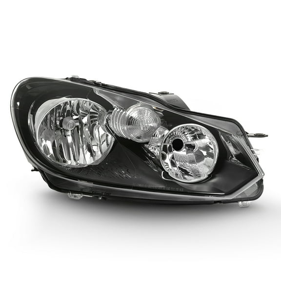 AKKON - VW MK6 Headlight Headlamp For 2010-2014 Jetta / 10 11 12 13 14 Golf Wagon 4DR Chrome Passenger Right Side Replacement