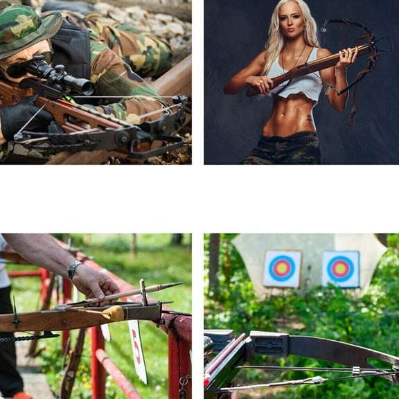 AKKOOD Broadhead Multicolor 6.5 in Aluminium Pistol Crossbow (48 Pack)