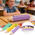 thumbnail image 1 of AKLJWH Silicone Pencil Pouch, Large Capacity Pencil Case, Pencil Shaped Storage Bag with Zipper, Soft Pen Case for College Classroom, Learning Accessories, Purple, 1 of 9
