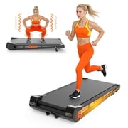 AKLUER Walking Pad Treadmill with Vibration Plate, Under Desk Treadmills with Incline, Low Noise Walking Pad for Home Small Spaces, Office, Remote Control & LED Display