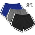 thumbnail image 1 of AKOEE 3 Pack Shorts Women Dolphin Booty Workout Pants Lounge Comfy Athletic Summer Casual Short Pant Sets (XL, Black), 1 of 7