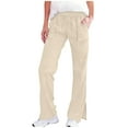 thumbnail image 1 of AKOEE Cotton Linen Pants for Women with Side Slits Casual Wide Leg Sweatpants Pockets Spring Summer Trousers (XL, Khaki), 1 of 5