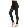 thumbnail image 1 of AKOEE High Waisted Yoga Leggings for Women with Side Mesh Stretch Slim Leg Workout Gym Active Pants (XL, Black), 1 of 7