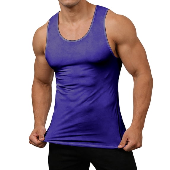 AKOEE Men Tank Tops Quick Dry Workout Tanks Gym Sleeveless Muscle Tee Shirts Base Undershirt Moisture Wicking