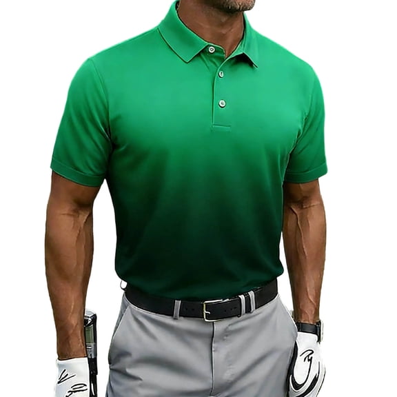 AKOEE Men's Golf Shirts Moisture Wicking Performance Polos Short Sleeve Collared Summer Casual Quick Dry Tops