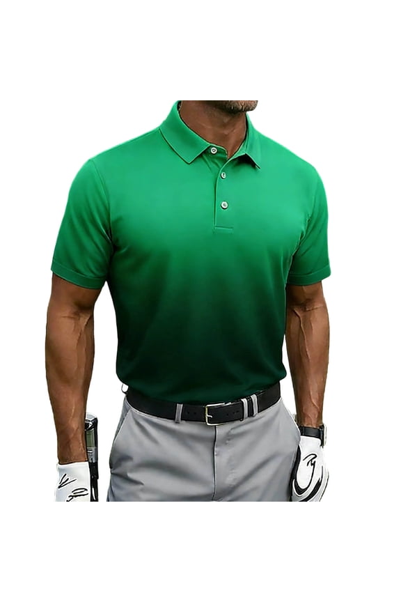 Men's Golf Shirts Moisture Wicking Performance Polos Short Sleeve Collared Summer Casual Quick Dry Tops