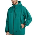 thumbnail image 1 of AKOEE Waterproof Jackets for Men with Hood Windrpoof Outdoors Hiking Rain Coat Zipper Pockets Full-zip Raincoats (2XL, Green), 1 of 6