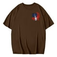 thumbnail image 1 of AKOEE Womens Oversized Tshirts Back USA Flag Printed July 4th Outfit Loose Boyfriend Style T-Shirt Summer Tops (2XL, Brown), 1 of 5