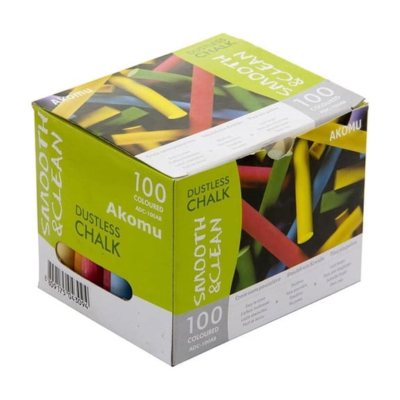 AKOMU Chalk, 100 PCS Sidewalk Chalks Set Non-Toxic Washable Jumbo Chalk