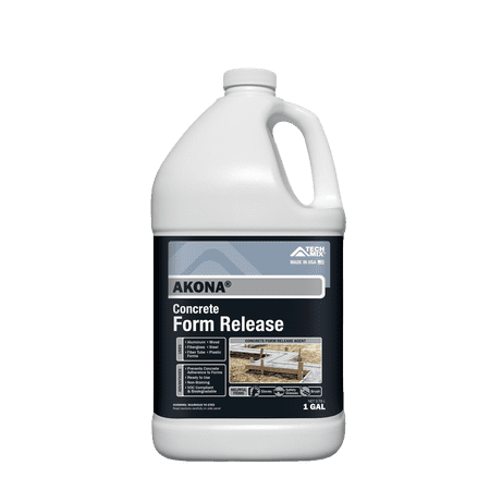 AKONA Concrete Form Release - White, Prevents Concrete Adhesion 1 Gallon