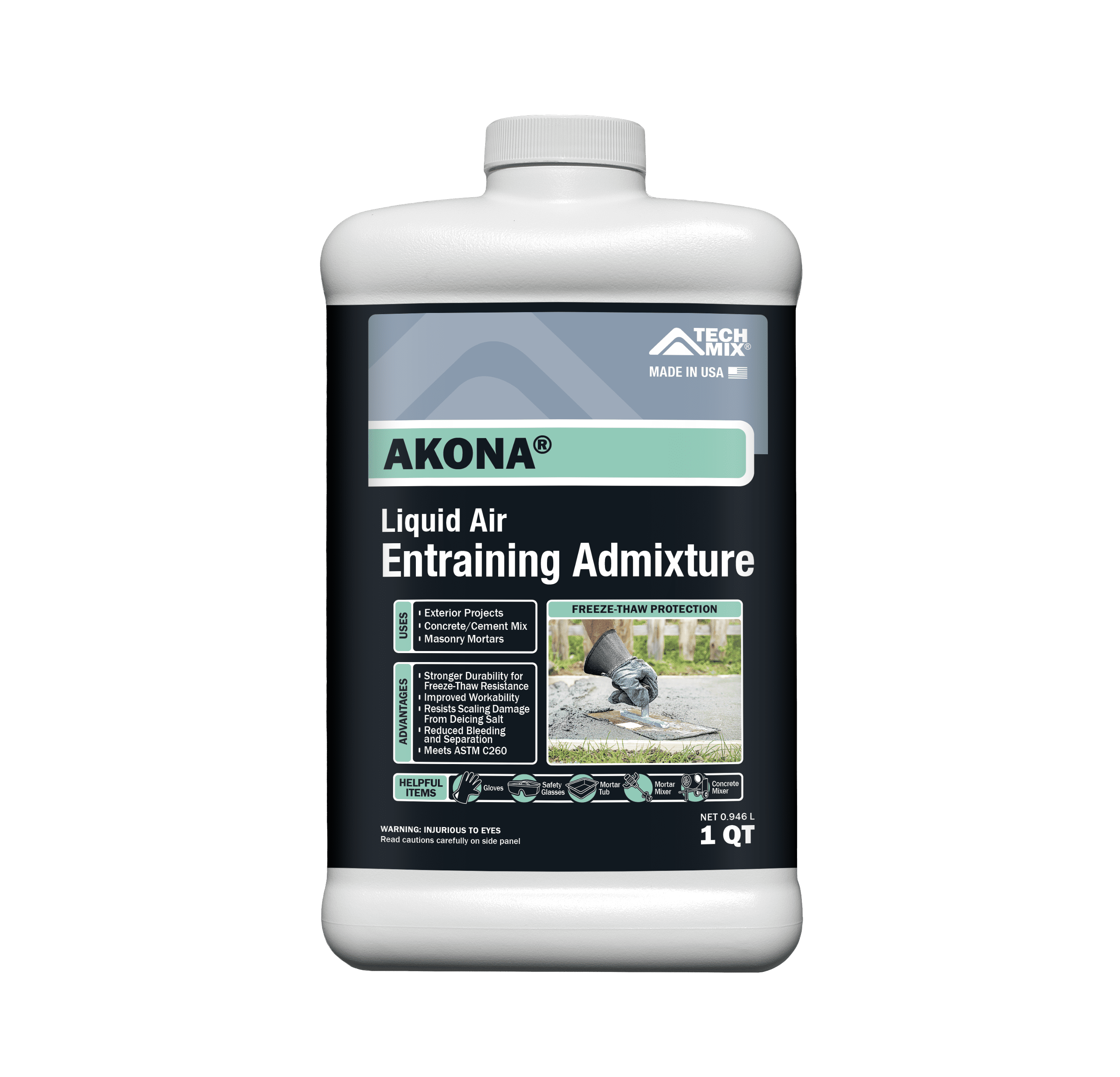 AKONA Liquid Air Entraining Concrete Admixture, 1 Quart - Walmart.com
