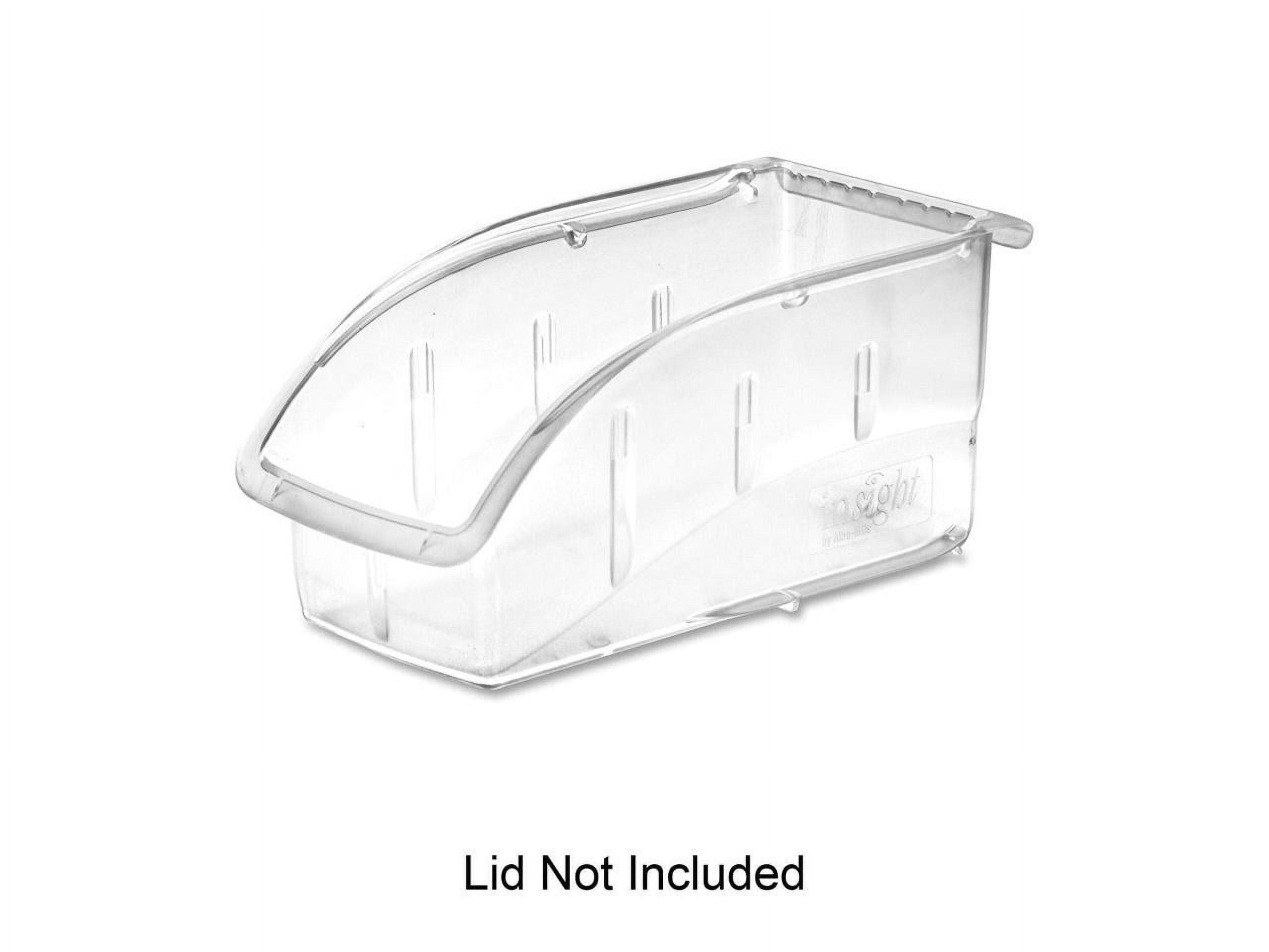 Clear Stackable Plastic Lidded Storage Bin for Kids