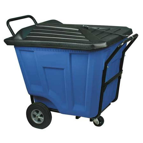 Akro-Cart w/Lid HD 90 Gal,, Blue