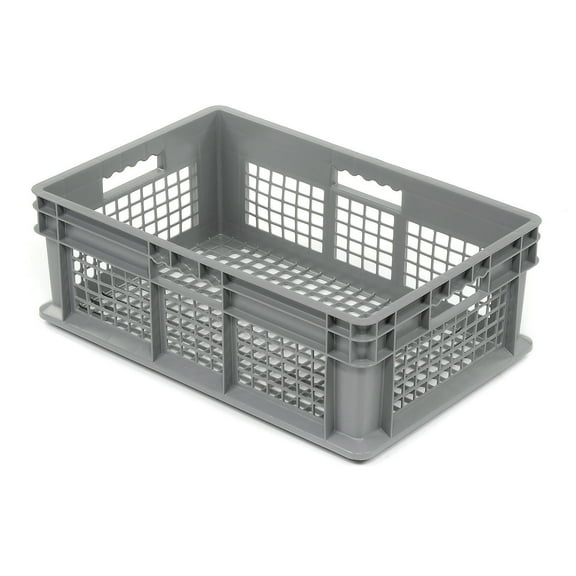 Global Industrial 4563200 Mesh Straight Wall Container - 23.75 x 15.75 x 8.25 in. - Gray