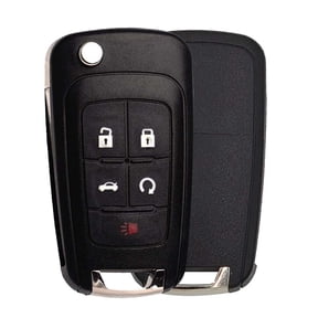 AKS KEYS Compatible with Buick Chevrolet GMC New Keyless Remote 5 Button Flip Car Key Fob Select Vehicles that Use FCC# OHT01060512