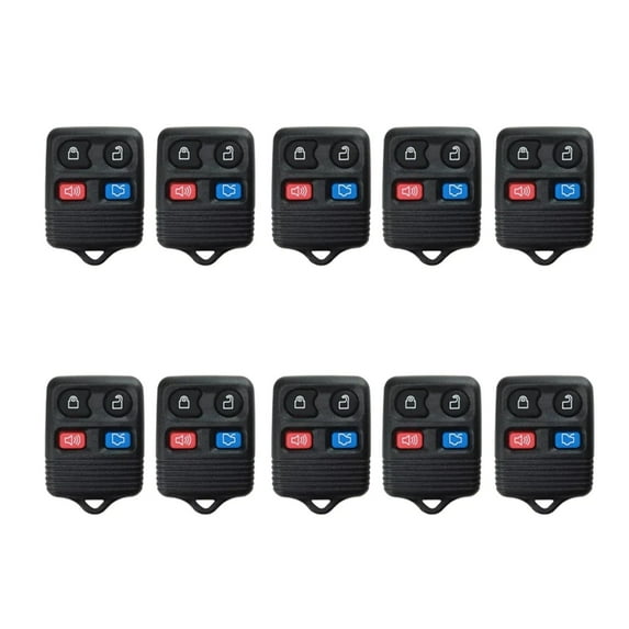AKS KEYS Compatible with Ford, Lincoln, Mercury Keyless Entry Car 4B Self-Programming Fob (10 Pack)