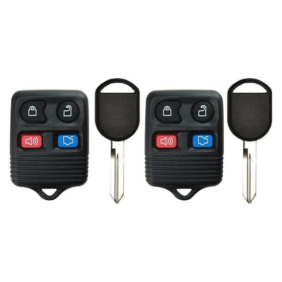 AKS KEYS Compatible with Ford, Lincoln, Mercury Keyless Entry Car 4B Self-Programming Fob (2 Pack)