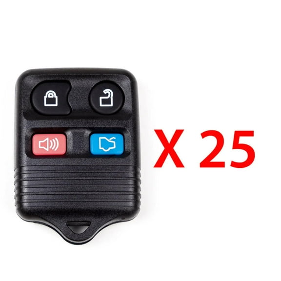 AKS KEYS Compatible with Ford, Lincoln, Mercury Keyless Entry Car 4B Self-Programming Fob (25 Pack)