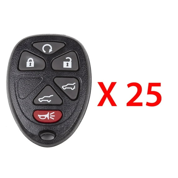 AKS KEYS Keyless Remote Fob for Chevrolet Suburban 1500, Tahoe, Yukon 2007-2018 (25 Pack)