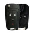 thumbnail image 1 of AKS KEYS New Remote Control Flip Key Case Shell 4B Fit For GM Uncut Blade HU100 (2 Pack), 1 of 4
