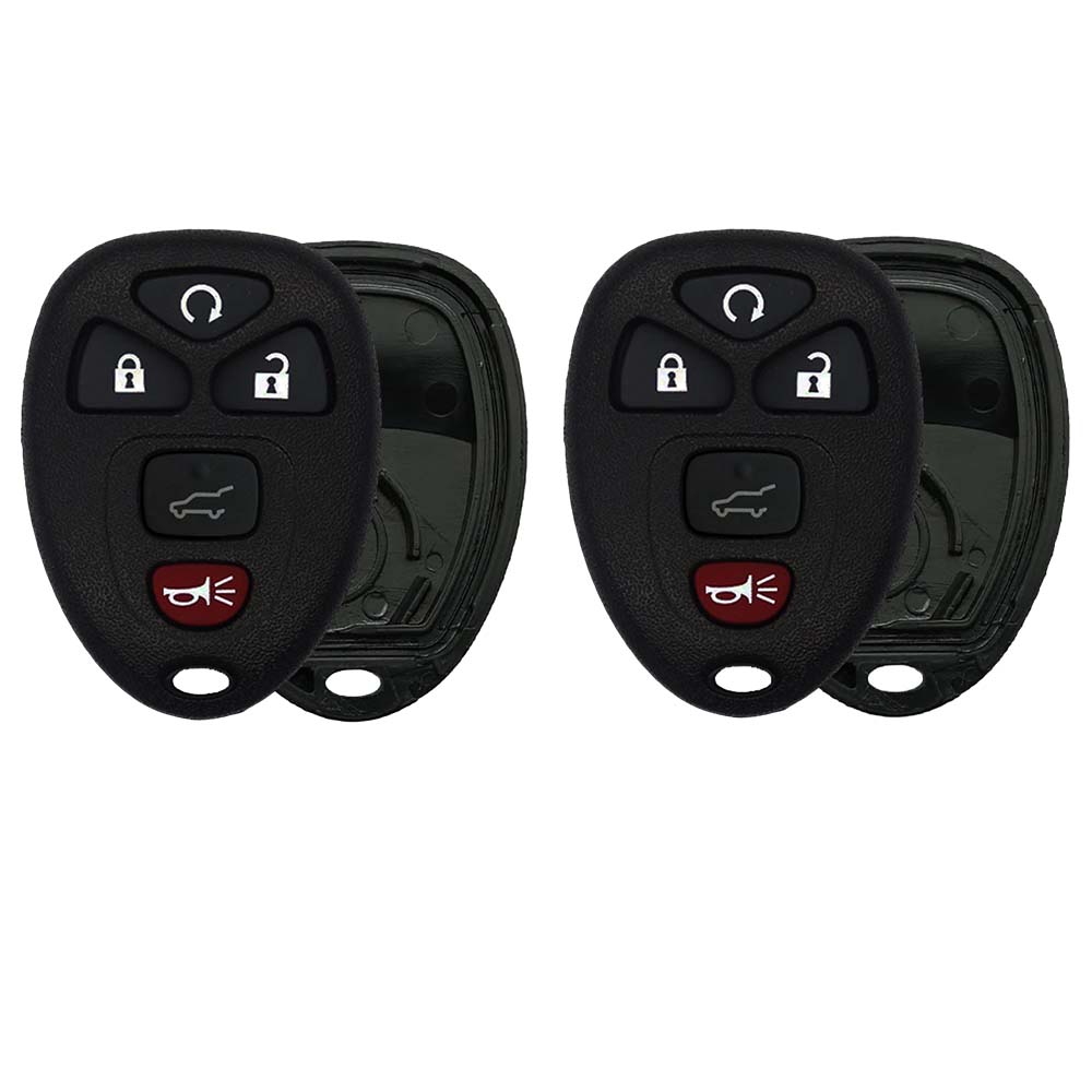 Key Fob Shell Case & Button Pad For Chrysler, Dodge – Replacement Remote Cover (Set Of 2)