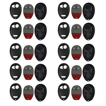 AKS KEYS New Remote Control Fob Case Shell 3B Fit For GMC L2C0007T (10 Pack)