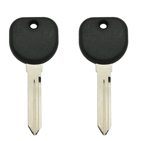 AKS KEYS New Replacement Uncut Blank Chipped Transponder key for GM PK3+ B99 (2 pack)