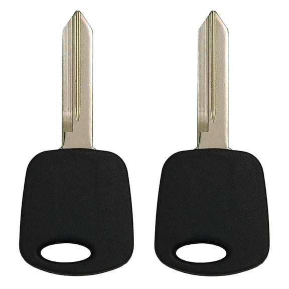 AKS KEYS New Replacement Uncut Chipped Transponder Key for Ford 4C Chip H72-PT (2 Pack)