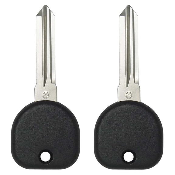 AKS KEYS New Replacement Uncut Chipped Transponder key for GM Circle+ Z Keyway (2 Pack)