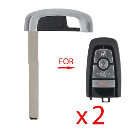 AKS KEYS New Replacement Uncut Smart Remote Emergency Key Blade Insert For Ford (2 Pack)