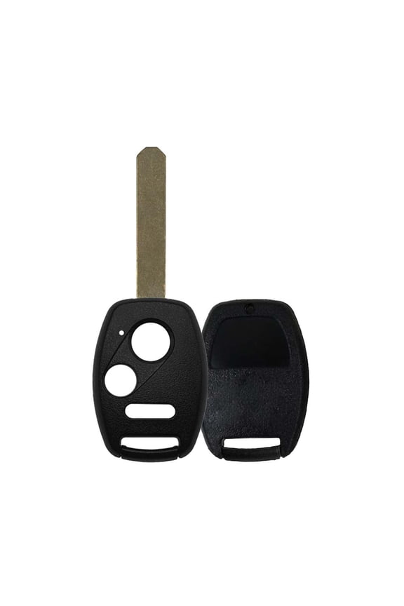 Replacement for 3 Buttons Honda Remote Key Shell with Chip Holder and Uncut Blade (2 pack)
