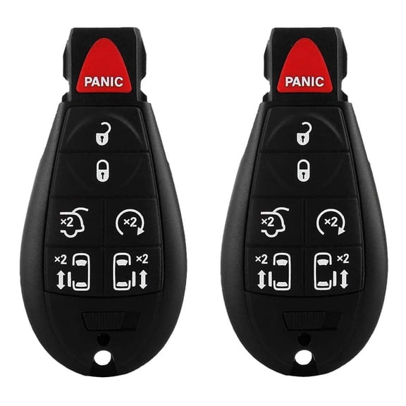 AKS KEYS New Replacement for Chrysler Fobik Keyless Remote Key 7B IYZ-C01C (2 Pack)