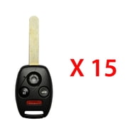 AKS KEYS New Replacement for Honda Accord 4 Dr Remote Head Key Fob KR55WK49308 15 Pack