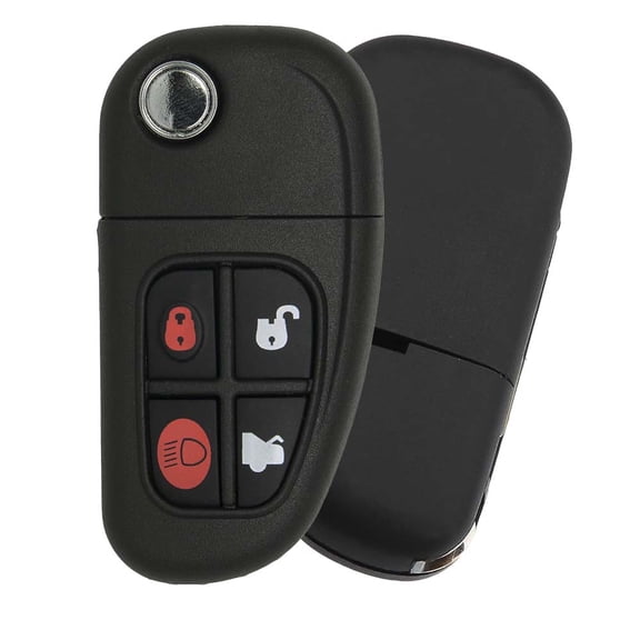 AKS KEYS New Replacement for Jaguar 2000-2009 Flip Key Keyless Remote NHVWB1U241 (2 Pack)