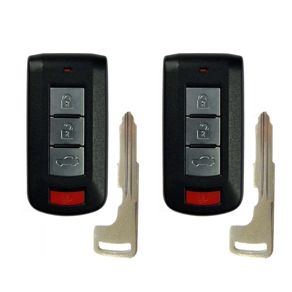 AKS KEYS New Replacement for Mitsubishi Lancer Smart Prox Key 4B OUC644MKEYN (2 Pack