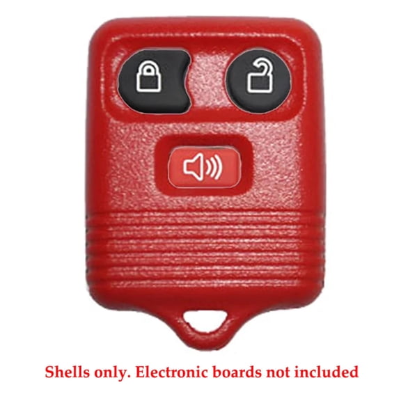 AKS KEYS New Shell Case 3 Button Pad Compatible with Ford Remote Key Fob with FCC ID CWTWB1U345 Fix Worn - Red