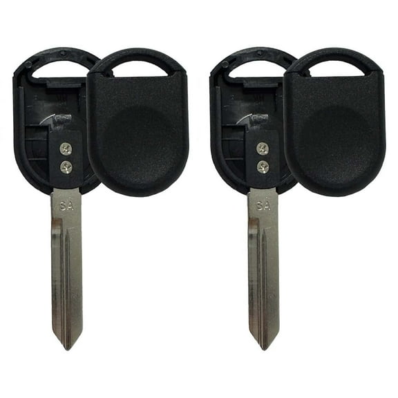 AKS KEYS New Transponder Key Shell Case Fit For Ford Uncut Blade H75 H84 (2 Pack)