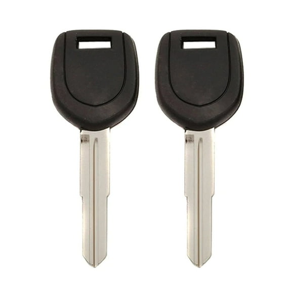 AKS KEYS New Uncut Blank Transponder Key Fits for Mitsubishi ID46 Chip "A" MIT3 (2 Pack)
