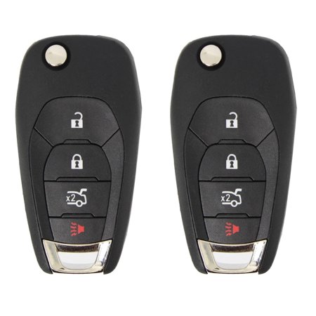 AKS KEYS Remote Flip Key Fob for Chevrolet 2016 - 2020 4B - LXP-T003 -315 (2 Pack)