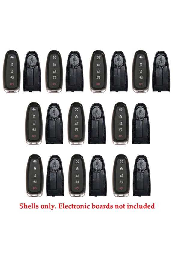 Replacement for Ford Lincoln Smart Key Shell 5 Buttons. Shell Only (10 Pack)