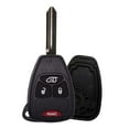 thumbnail image 1 of AKS KEYS Replacement for Chrysler Dodge Remote Key Shell Small Panic 4 Buttons Keyway Ilco Y159 Compatible with 2004 - 2012 Select Models. Shell Only, Electronic Board not Included, 1 of 5