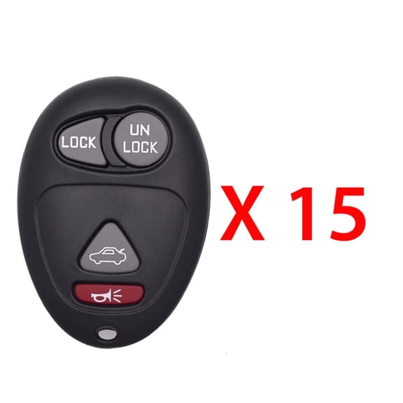 AKS KEYS Replacement Keyless Remote Fob for GM 2001 - 2007 4B FCC# L2C0007T (15 Pack)