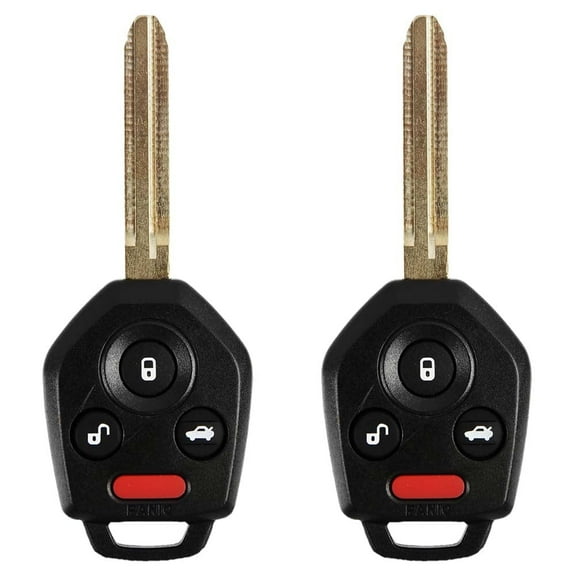 AKS KEYS Replacement Remote Head Key for Subaru 2011-2019 4 Buttons Keyless Entry That uses FCC CWTWB1U811 - 315 MHz (2)