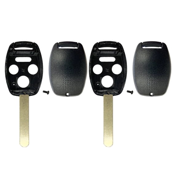 AKS KEYS Replacement for Honda Remote Key Shell 4 Buttons - Without Chip Holder, Keyway HO01 Compatible with All Models 4 Buttons Honda Remote Key with Chip. Shell Only (2)