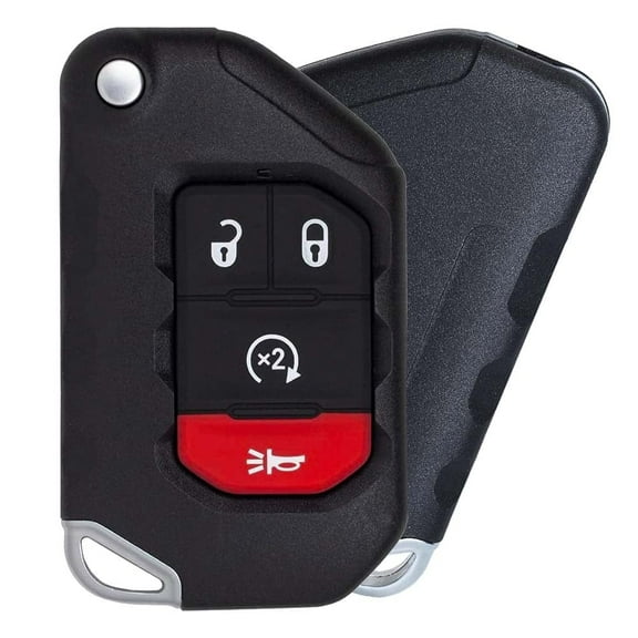 AKS KEYS Replacement for Jeep Smart Flip Key Fob 4 Buttons and Remote Start That Uses FCC OHT1130261 (1)