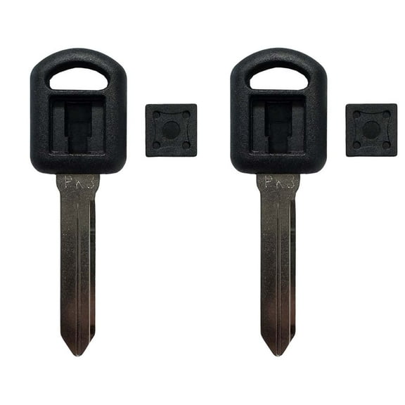 AKS KEYS Transponder Key Shell Case Fit For GM Uncut Blade P1106 B86 B97 S/Head (2 Pack)