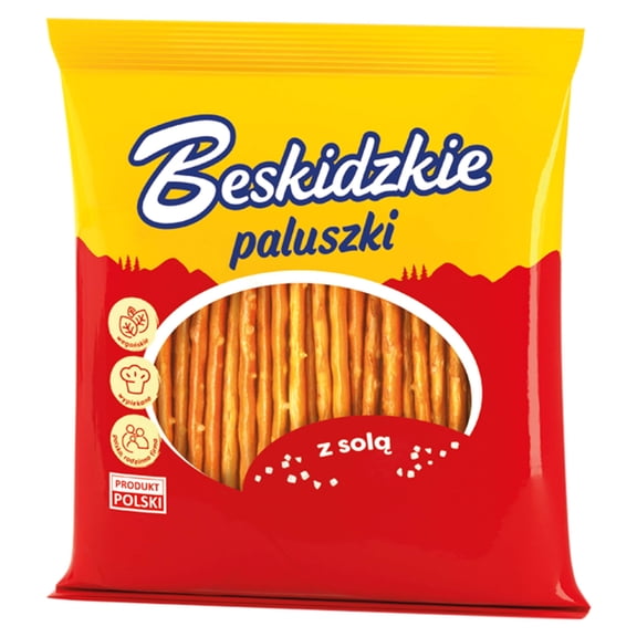 AKSAM BESKIDZKIE STICKS WITH SALT 240G, Imported from Britain