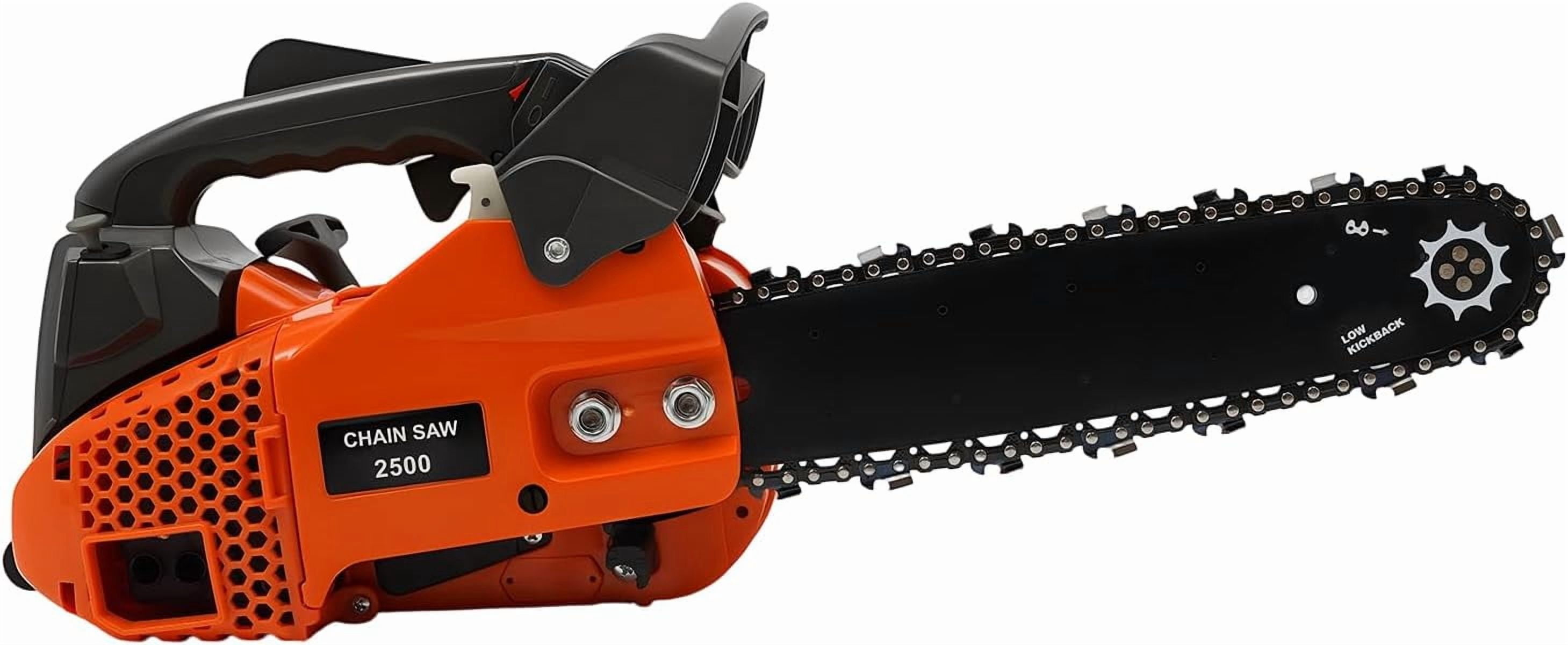 AKSDSGA 12" Top Handle Chainsaw 25.4CC 2-Stroke Engine Gasoline Chainsaw 9000RPM Handheld Cordless Petrol Chain Saw for Gardening Wood Cutting